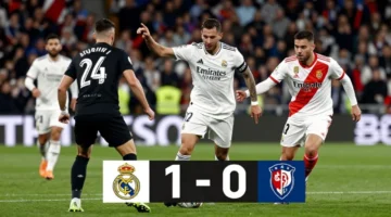 فوز صعب ريال مدريد يتغلب 1-0 على رايو فاليكانو